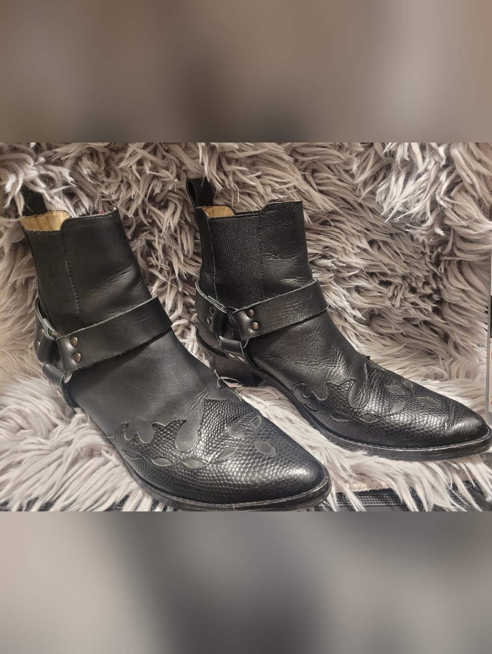 Sleek & Edgy Cowboy Biker Ankle Boot By Ivylee Copenhagen